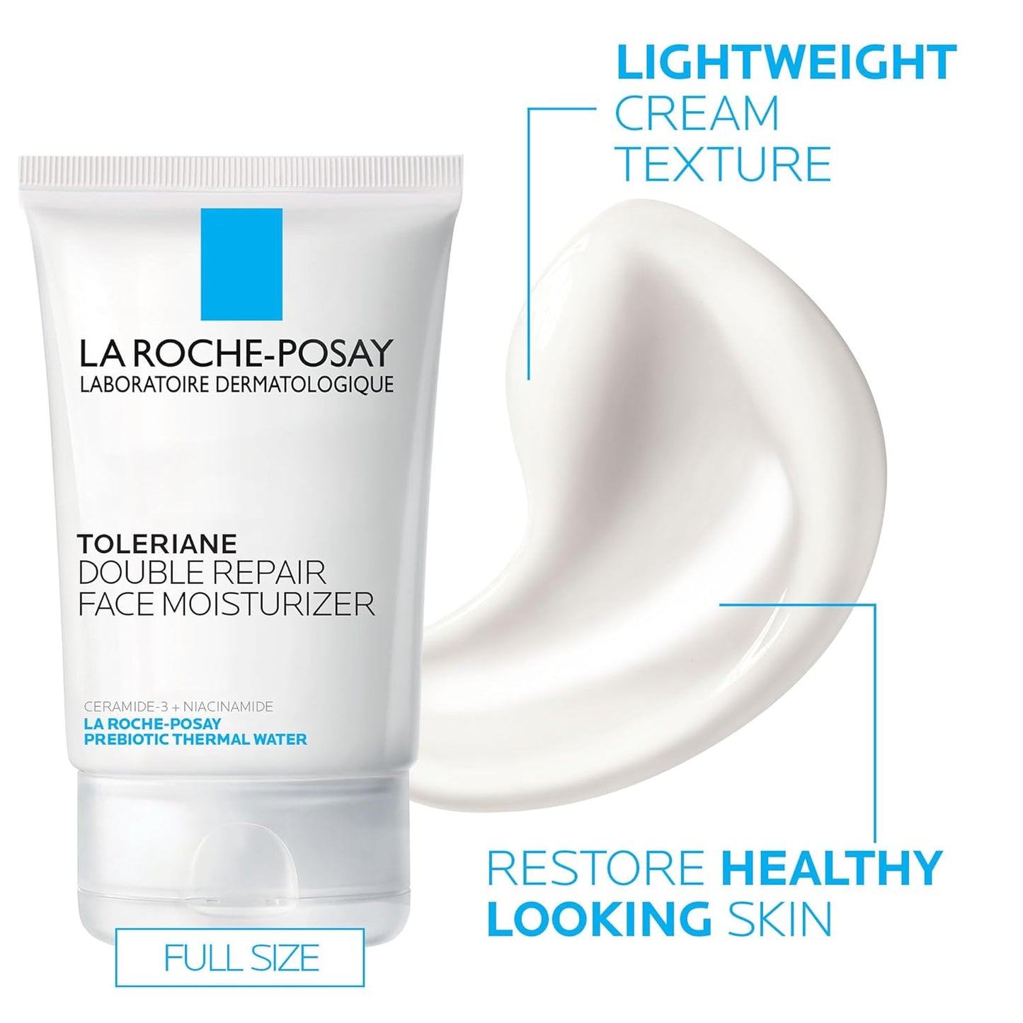 La Roche-Posay Toleriane Double Repair Face Moisturizer | Daily Moisturizer Face Cream with Ceramide and Niacinamide for All Skin Types | Oil Free | Fragrance Free