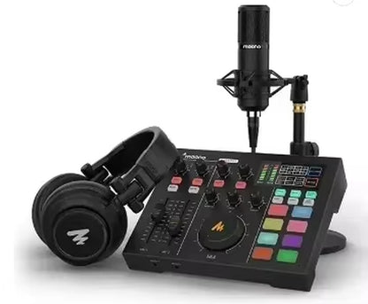 MAONOCASTER AM100 K1 All in One Kit Professional Podcasting Sound Card Studio Recording Condenser Microphone Audio Interface