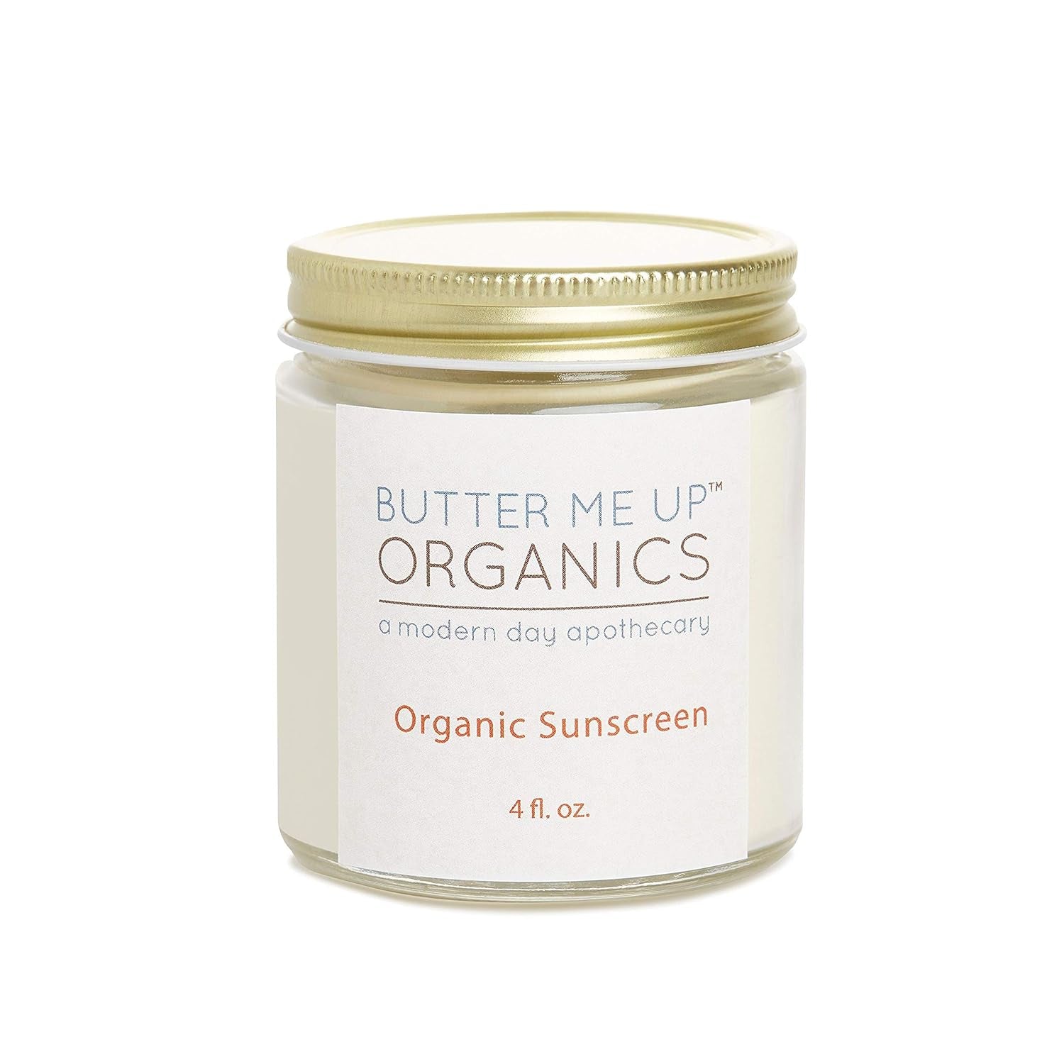 Natural Organic Sunscreen 4 Oz. / Safe Sunscreen/Non-Nano Zinc Oxide Sunscreen/Sun Protection/Butter Me up Organics